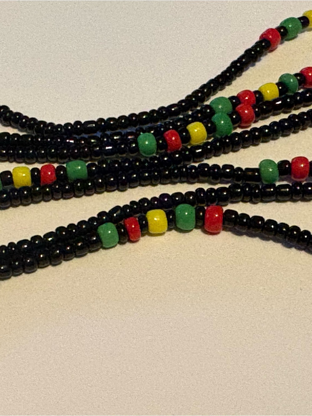 75: “Rasta Baby Rasta”📿💃🏽📿tie on Waistbead up to 50 in length Read for more info - Picture 4 of 6